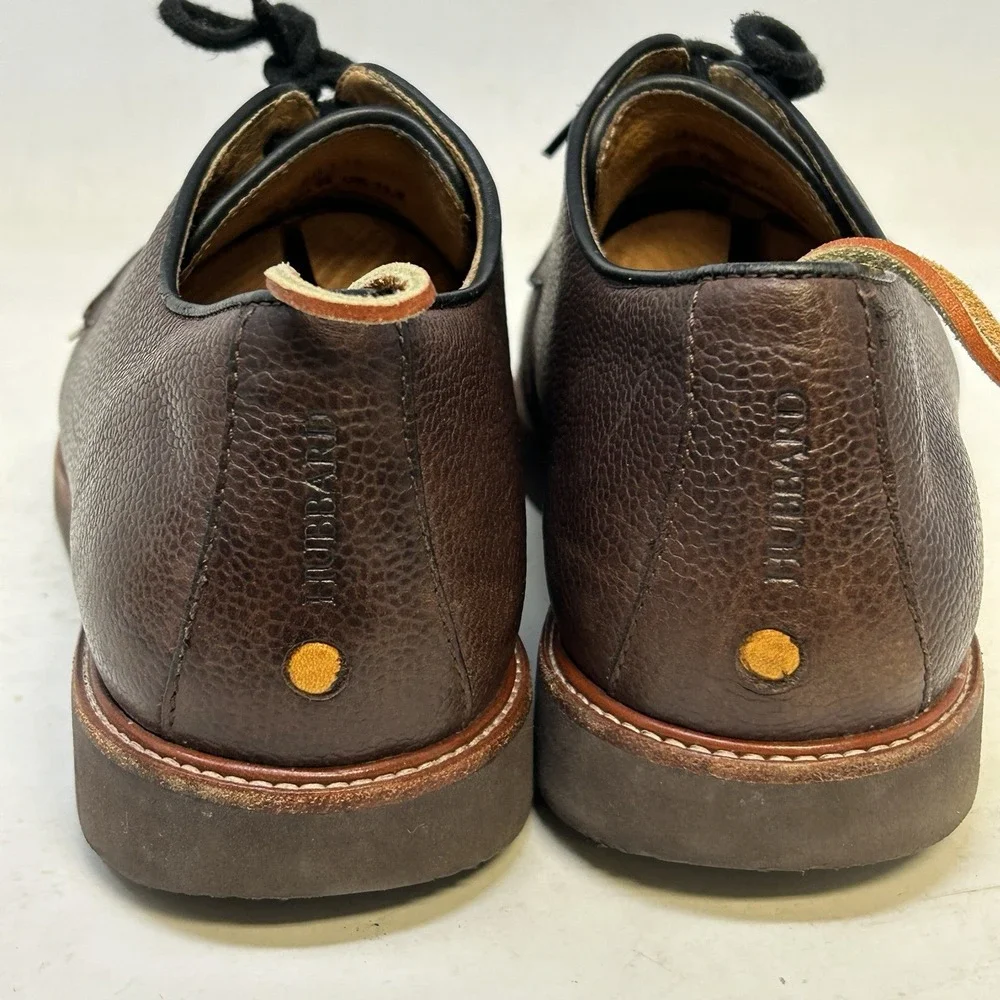Samuel Hubbard Brown Pebble Leather Oxford Shoes Men's 12‎ M Highlander